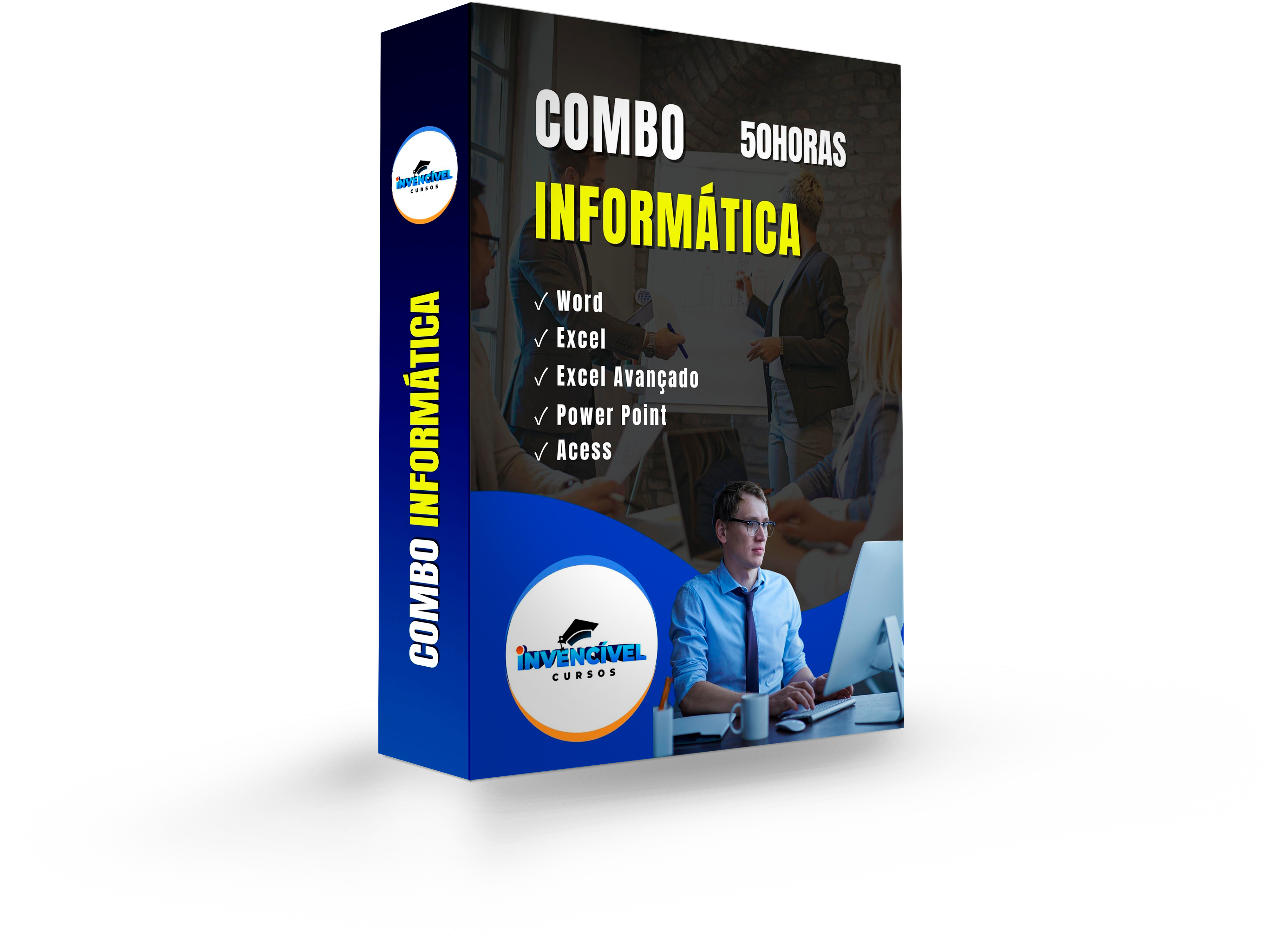 COMBO DE INFORMÁTICA	De R$ 180,00 por R$ 0,00									Word										Excel										Excel Avançado										Power Point										Access